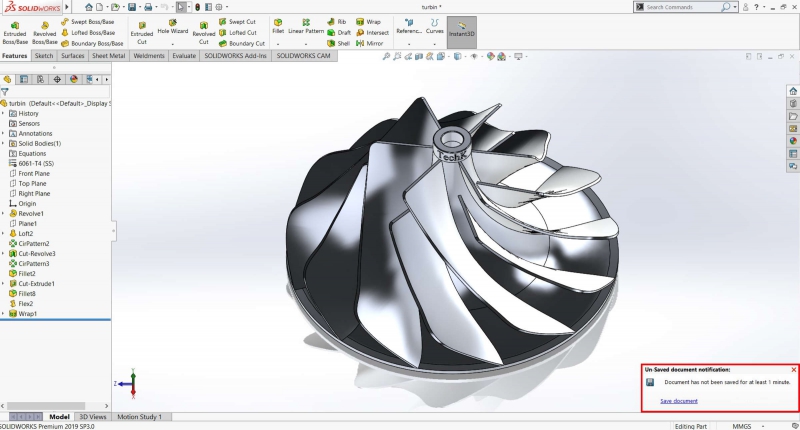 Tính năng sao lưu và tự động khôi phục trên SolidWorks