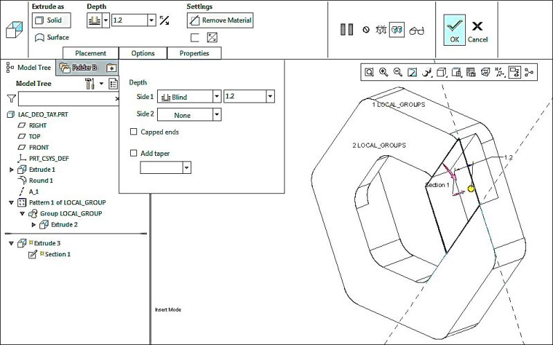 Thiết kế lắc tay nam trên phần mềm CreO Parametric