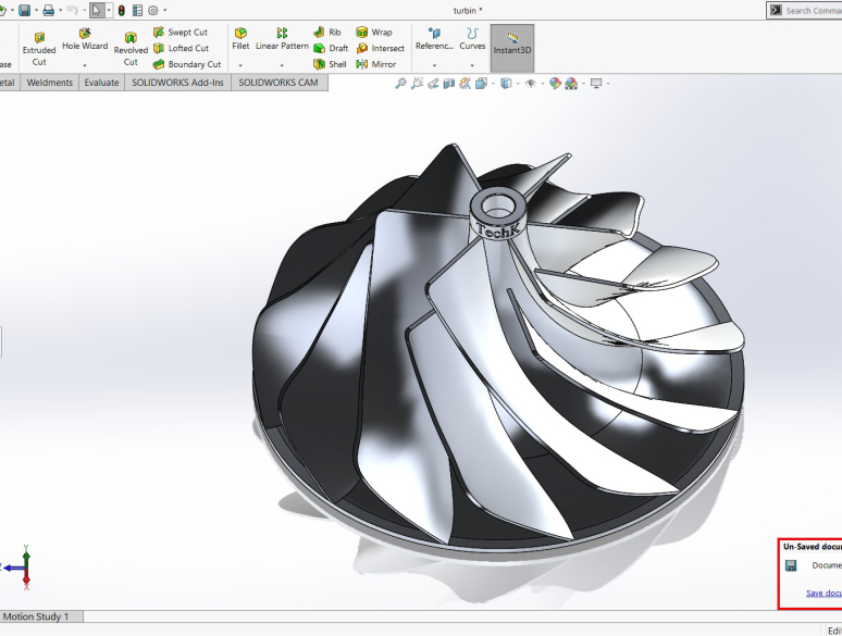 Tính năng sao lưu và tự động khôi phục trên SolidWorks